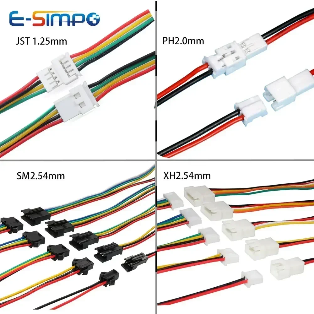 

E-SIMPO JST1.25 PH2.0 XH SM2.54 2P3P 4P 5P 6P штекер «папа-мама»