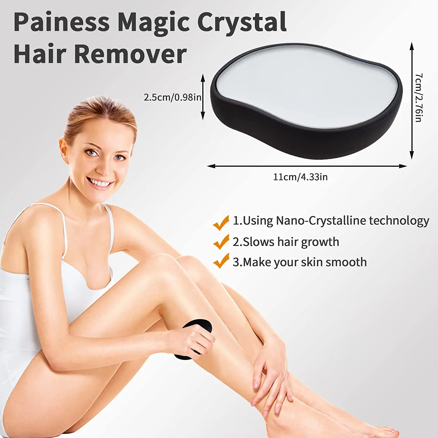 

New Crystal Physical Hair Eraser Bleame Removal Painless Safe Epilator Easy Cleaning Reusable Body Beauty Depilation Tool Hair