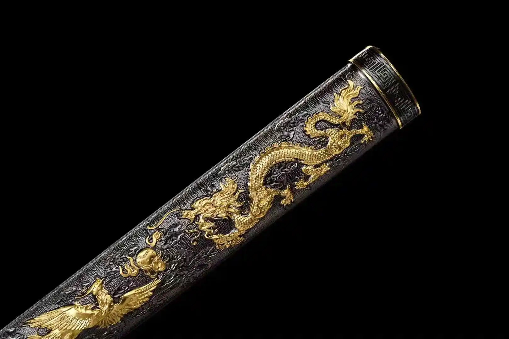 Короткий китайский боевой меч Kungfu Loong Phoenix настоящее многослойное стальное