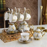 european style phnom penh ceramic coffee set electroplated coffee cup coffee cup set tea sets european tea cup set
