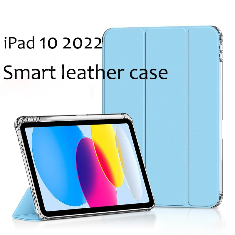 

Чехол для планшета iPad 10 2022 10,9 дюйма, чехол с держателем для карандашей, Прозрачная силиконовая задняя крышка для iPad 10 поколения, чехол 2022