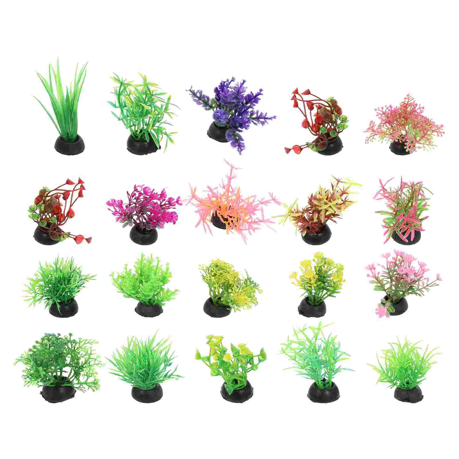 

20Pcs Plants Artificial Water Grass Aquarium Supplies Plastic Water Plants Water Grass Model for Decor Home Office