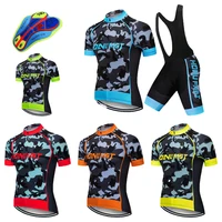 camouflaged men summer cycling jersey set short sleeve bicycle clothing beathable road cycling jersey set abbigliamento ciclismo