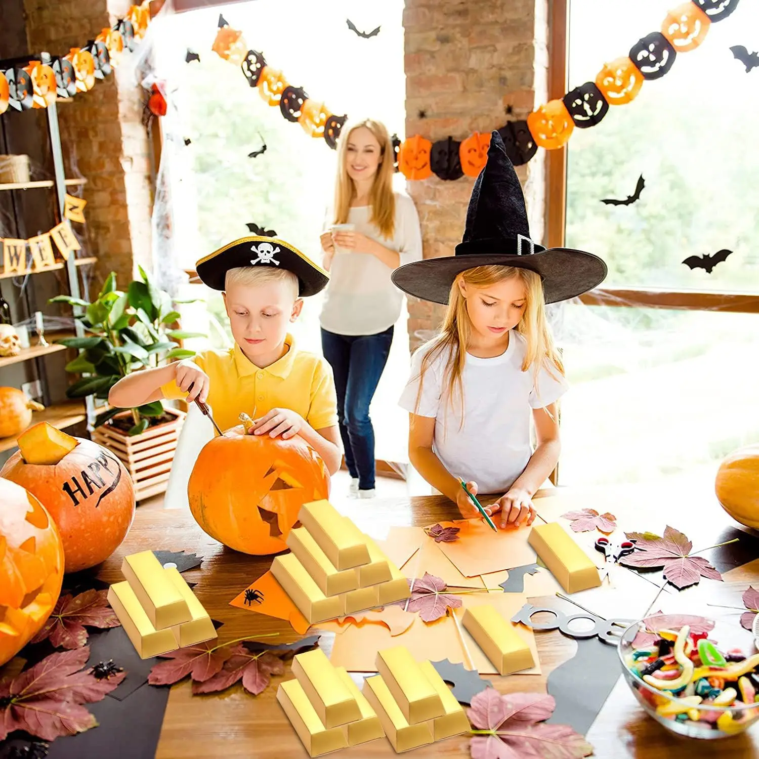 10 шт. подарочные коробки из искусственной фольги для конфет