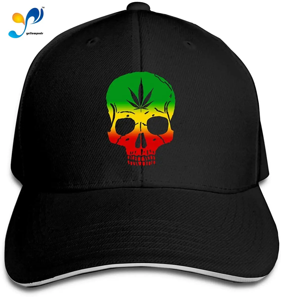 

Reggae Rasta Marijuana Leaf Weed Girl's And Men's Classic Pointed Cap Cricket Cap