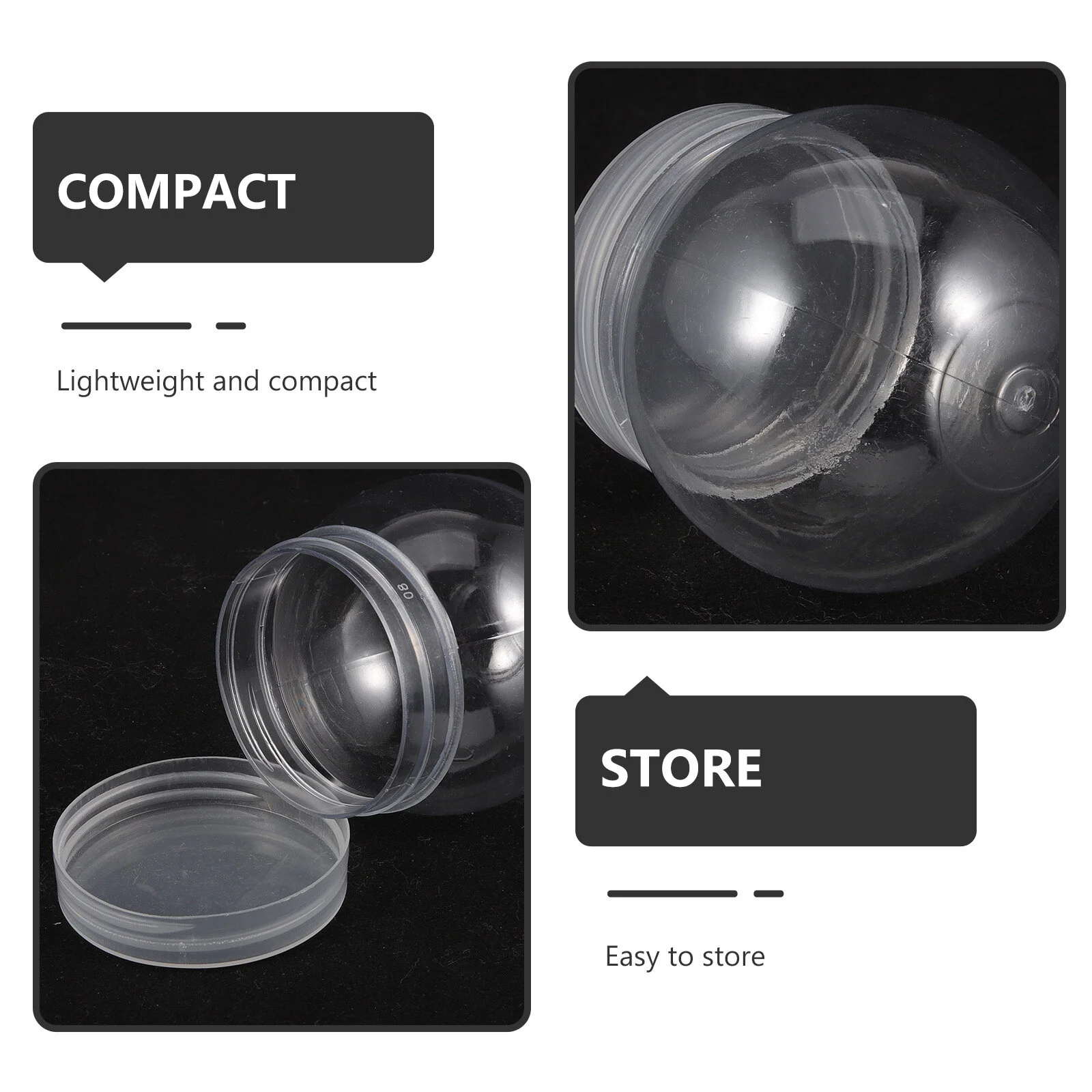 

10 Pcs DIY Snow Globe Water Globes Prop Mini Jars Plastic Kids Supplies Snowglobe
