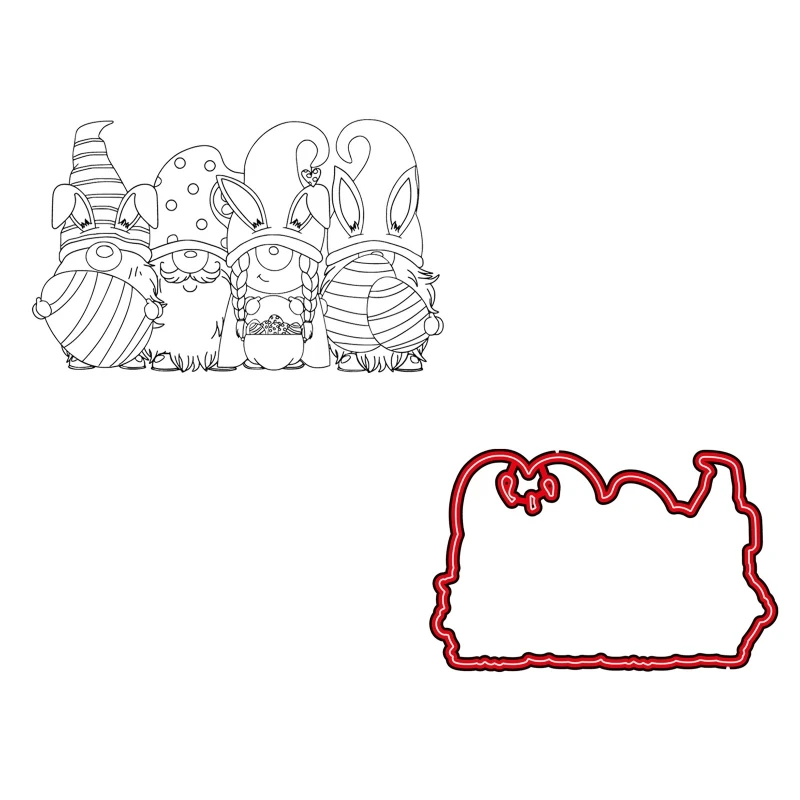 

Easter Decorative Cutting Dies Embossing Die Cuts Template for DIY Scrapbooking Gift Card Making Christmas Easter Decor