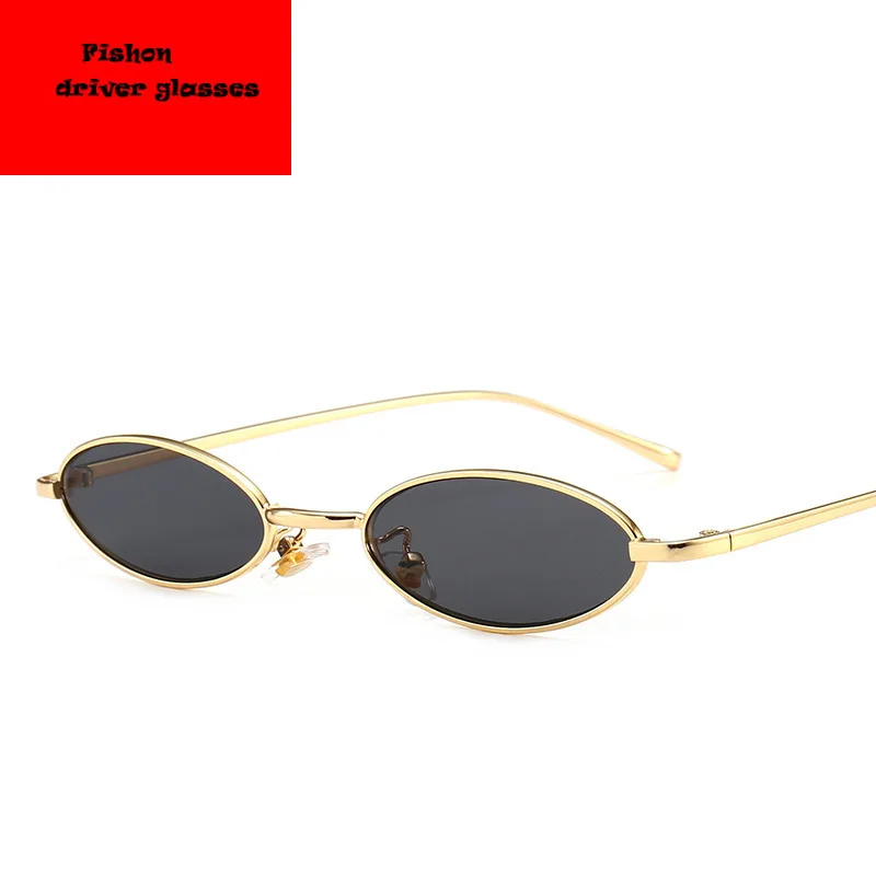 

Fashion driver glasses new metal sunglasses oval Sunglasses small frame ocean Sunglasses men's and women's personalized glasses