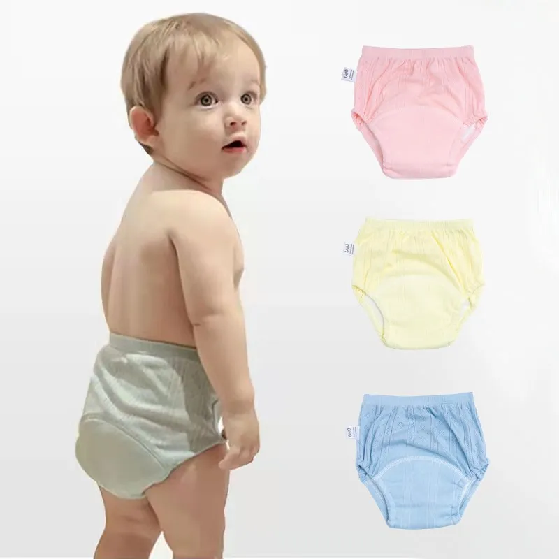 

Baby Training Pants For Boy Girl Cloth Diapers Newborn Shorts Solid Color Washable Underwear Reusable Nappies Infant Panties