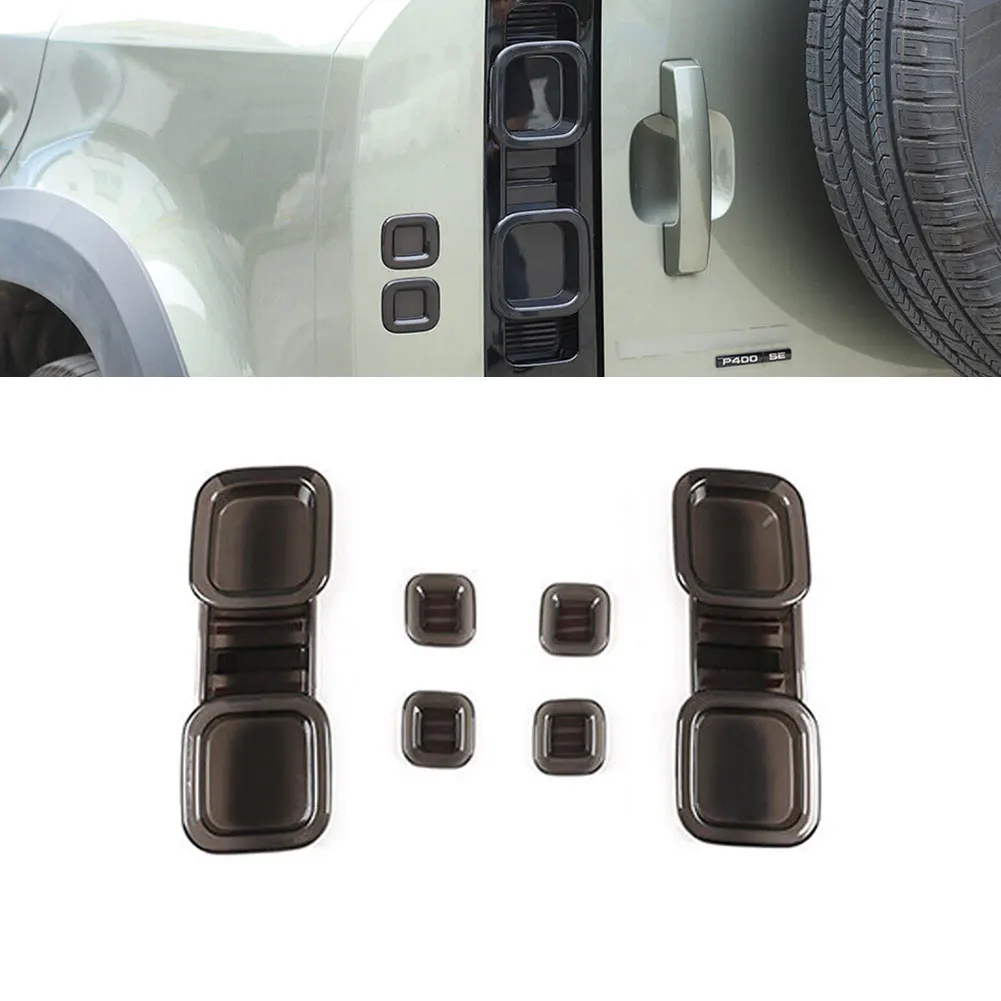 

Durable Tail Light Covers Blackout Lights 90 110 2020-22 For Defender Lamp Shade Smoked Black Shell