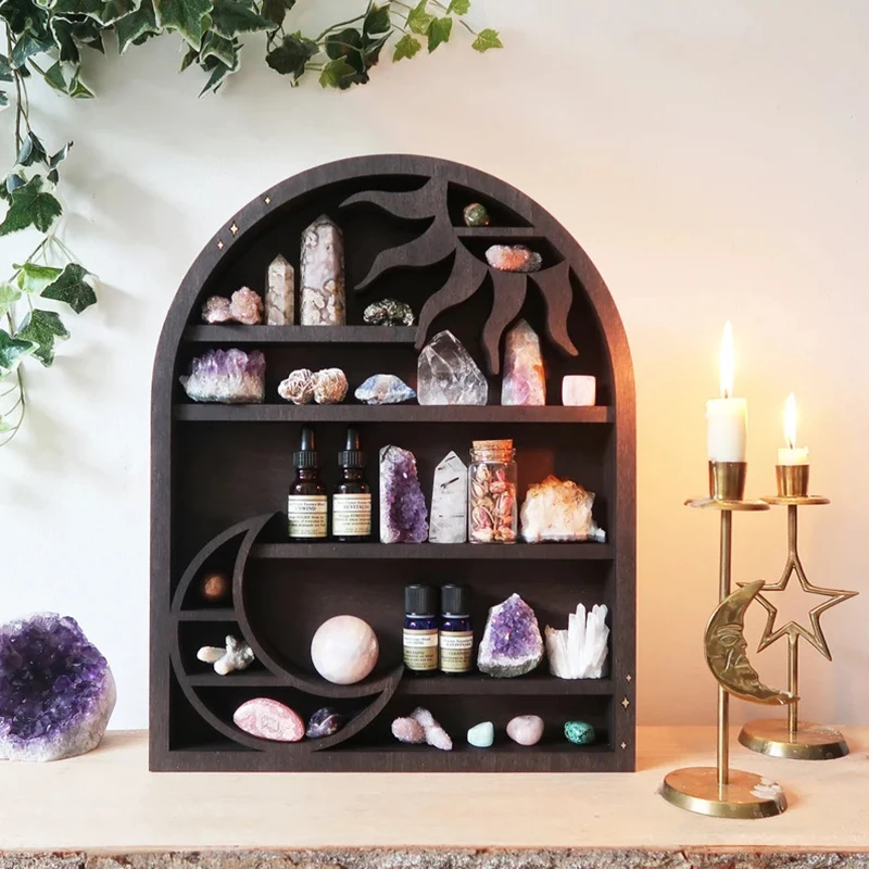 

Crystal Display Shelf Creative Handmade Shelf Wall Decor Home Decor Pvc Wood Shelf Living Room Storage Shelf On The Wall