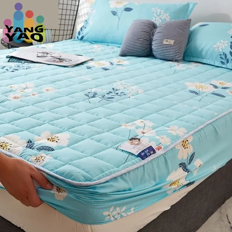 

Bedding Quilted Mattress Cover Thicken Warm Queen Bed Single Queen King Soft Plush Sheet Pillow Case Bed Sheet Mattress Topper