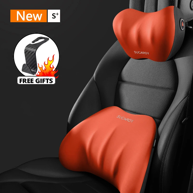 

Car Headrest Lumbar Support Memory Space Foam Waist Support Car Seat Neck Pillow Backrest Cushion For Tesla Car Accessories