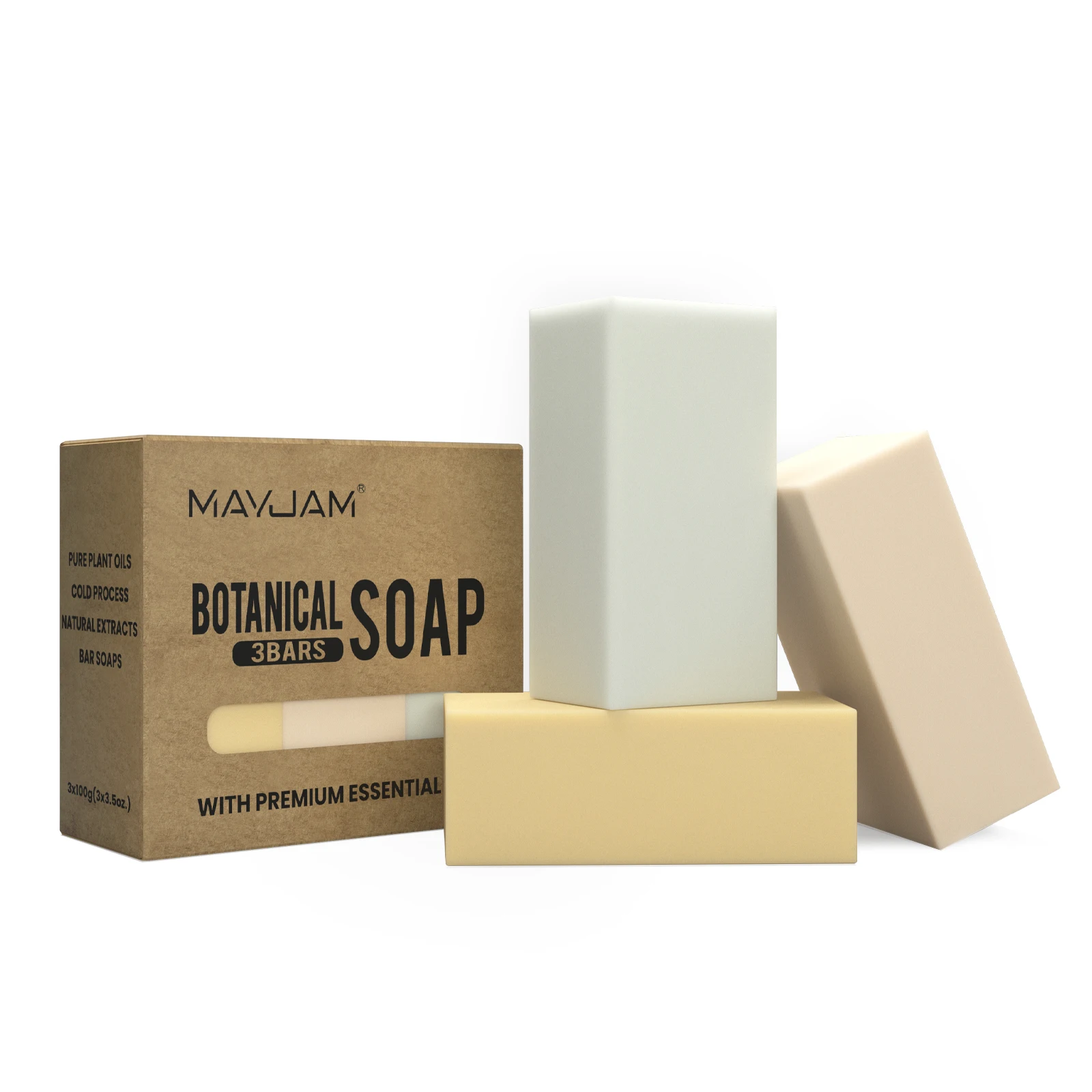 MAYJAM 3 шт. мыльные батончики ручной работы натуральное эфирное масло лемонграсс