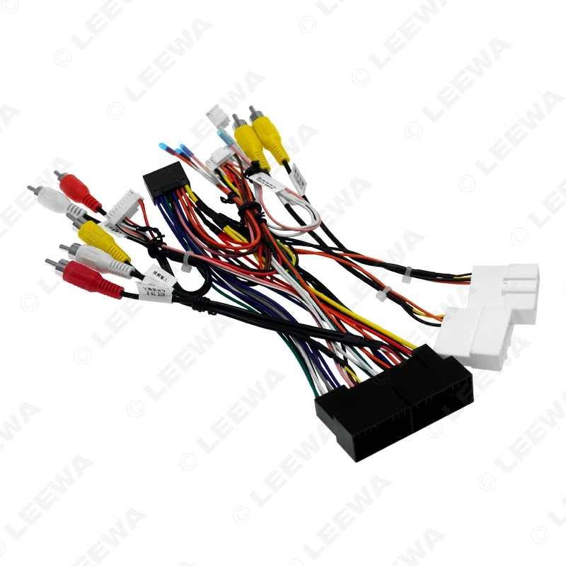 

Автомобильный 16-контактный стерео жгут проводов LEEWA, поддержка для Hyundai Elantra/SantaFe/K3/Sportage/Sorento с усилителем OEM SPDIF