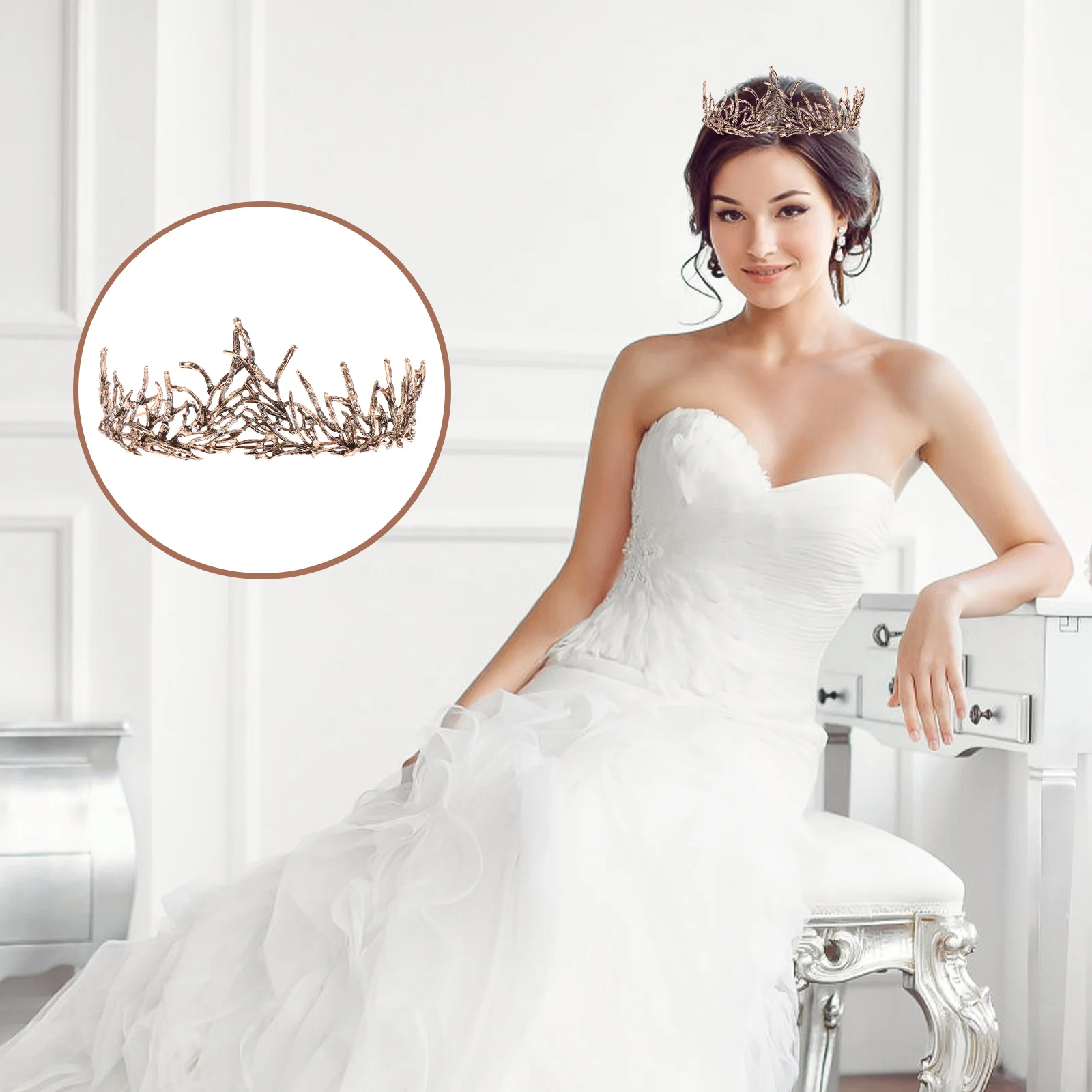 Ветка Корона в стиле барокко свадебная тиара декор из сплава для волос свадебные