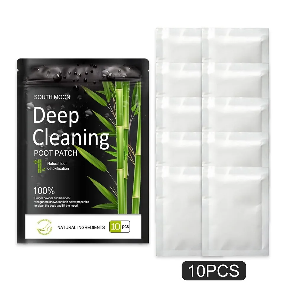 

Natural Detox Foot Patches Pads Health Care Tools Herbal Stress Relief Feet Body Toxins Detoxification Cleansing Pad 10pcs/pack