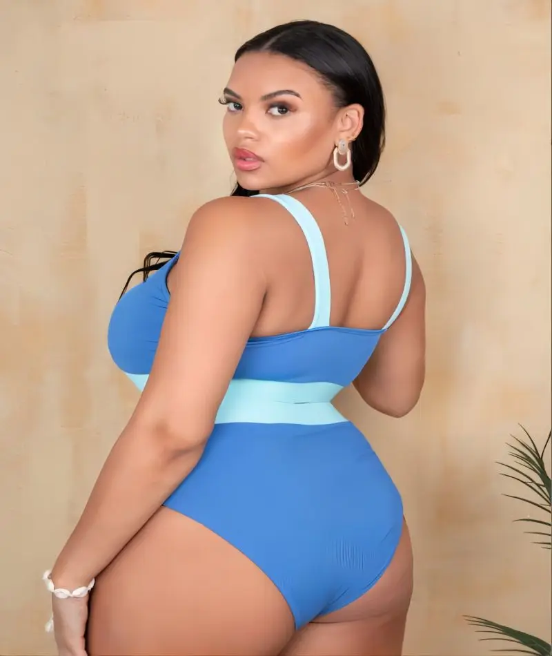 Бикини с высокой талией для девочек монохромный купальник сексуальный пэчворк