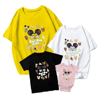t shirt mickey mouse disney creative wearing sunglasses series kids short sleeve baby romper family matching unisex adult top