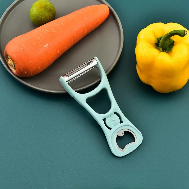 

Multifunctional Vegetable Peeler Apple Pear Sharp Scraper Potato Carrot Grater Fruit Tool Three In One Wine Lifter