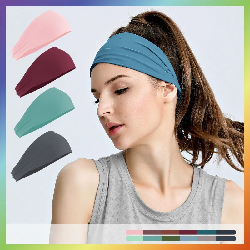 

New Generation Breathable Sweat Guide Scarf Forehead Protection Hair Restraint Yoga Fitness Sports Headband Female Head Bands