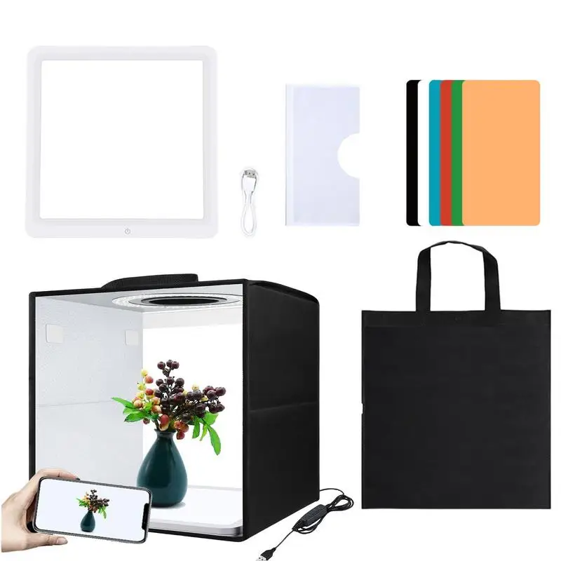 

Photography Lightbox Portable Folding Photography Light Tent Easy To Use Backdrops For Small Product Jewelry And Miniature
