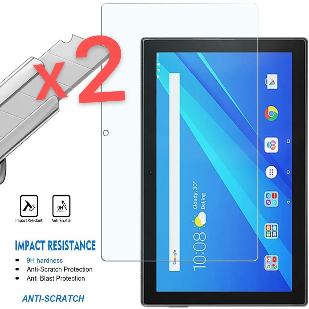 

2Pcs Tablet Tempered Glass Screen Protector Cover for Lenovo TAB M10 TB-X505/TB-X605F 10.1 Inch Full Coverage Screen