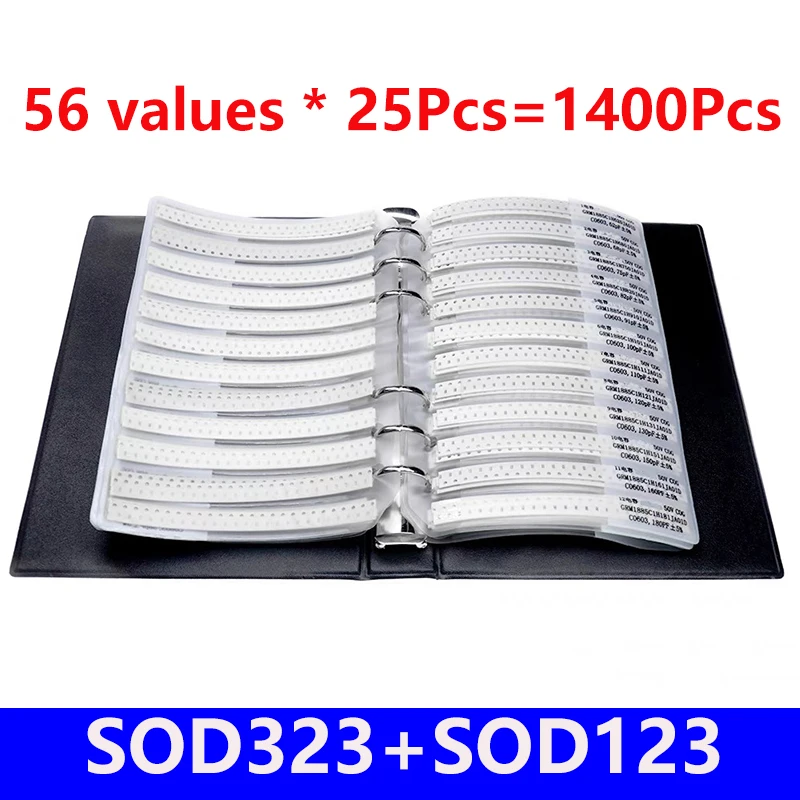 2800Pcs-700Pcs SMD Zener Diode Book SOD-323 0805 SOD-123 1206 2.4v-30v 28 Values Package Assorted Kit 0.5W 1/2W 12V 5V 1N4148 images - 6