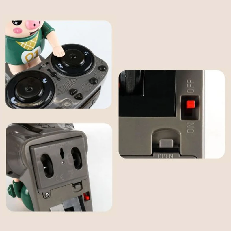 

Electronic Music PigToy for Kids DJ-Pig Music Toy Dancing with Colorful Lights Home Games with Children