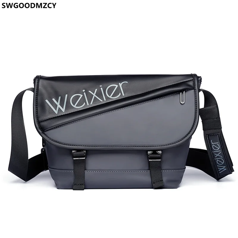 Наплечные Офисные Сумки для мужчин мессенджеры мужские черные боковые