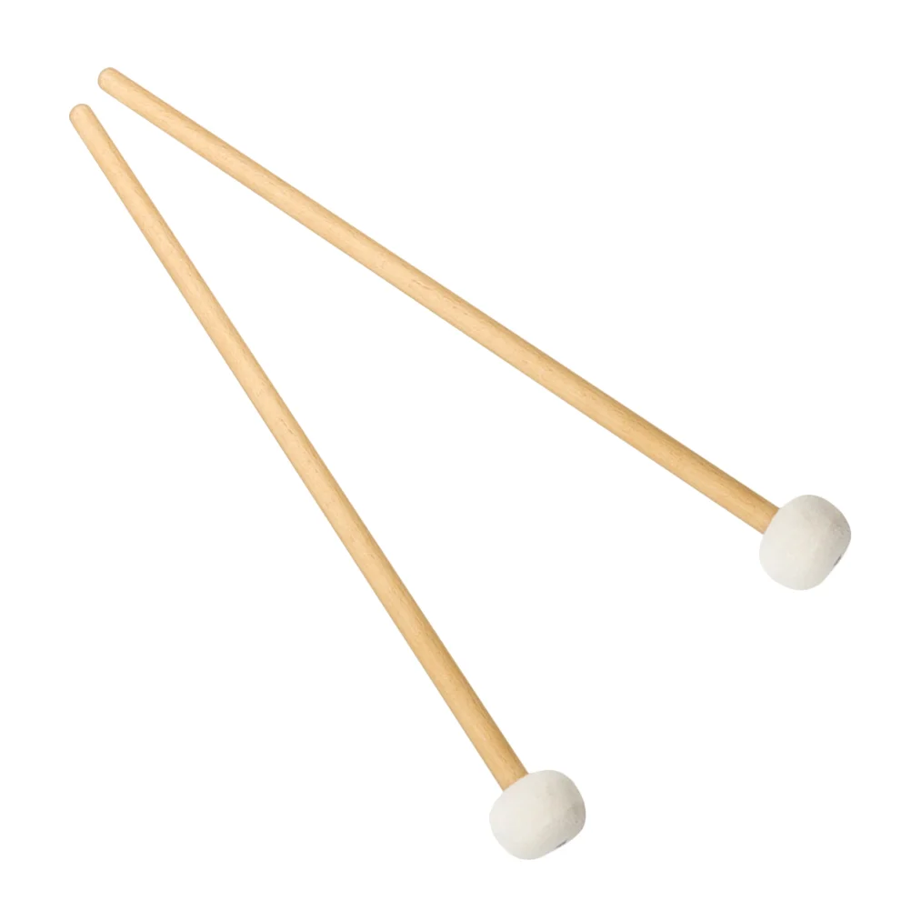 

Drum Beater Bass Pedal Felt Kick Snare Durm Mallet Sticks Wood Mallets