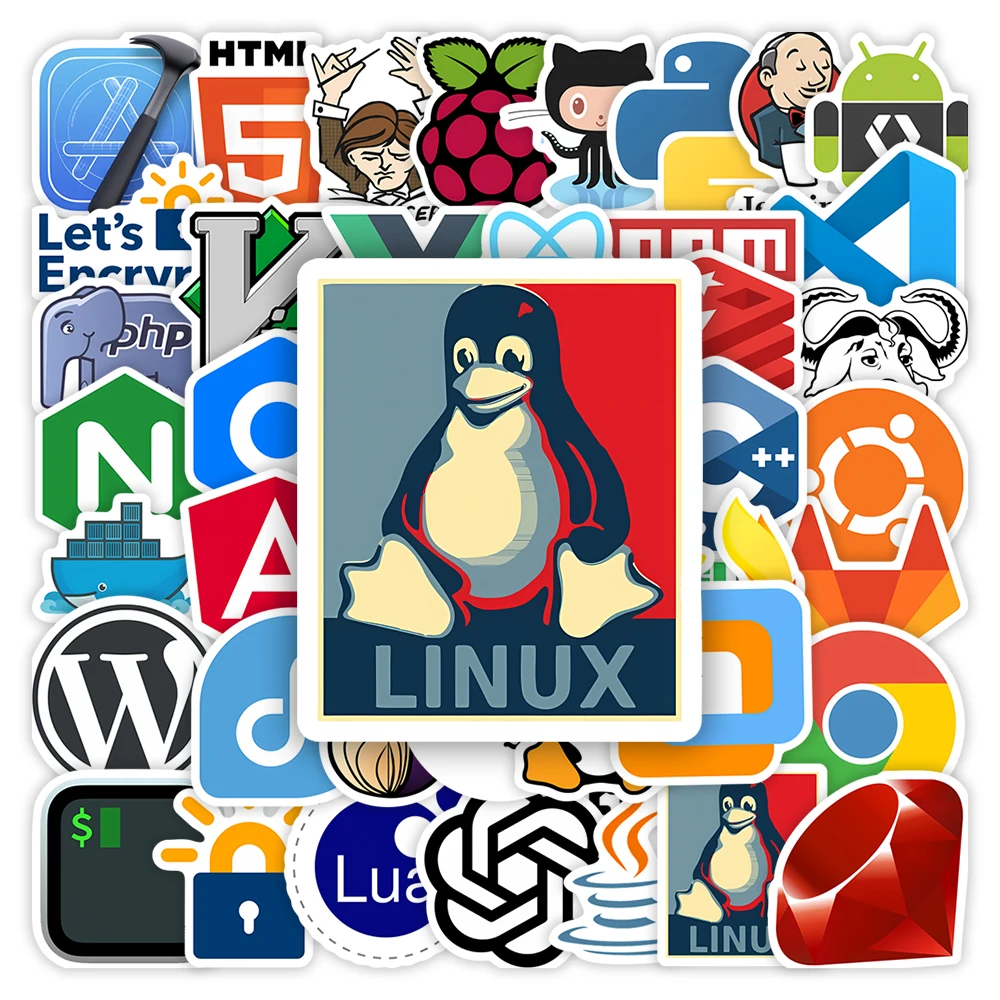 Забавные наклейки для развития программирование Java JS Php Docker Html декоративная