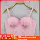 Женский сексуальный корсет на цепочке, укороченный топ, жилет с открытыми плечами, обтягивающий однотонный укороченный топ, женский модный тонкий, стильный