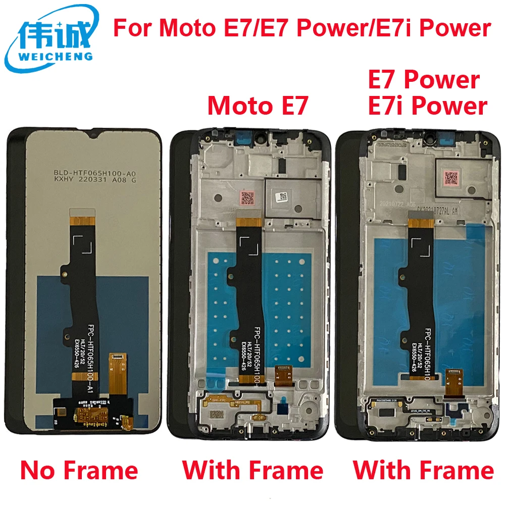 

Original LCD For Motorola Moto E7 Power LCD Display Touch Screen Digitizer For Moto E7i Power lcd XT2052 XT2095-1 Frame LCD