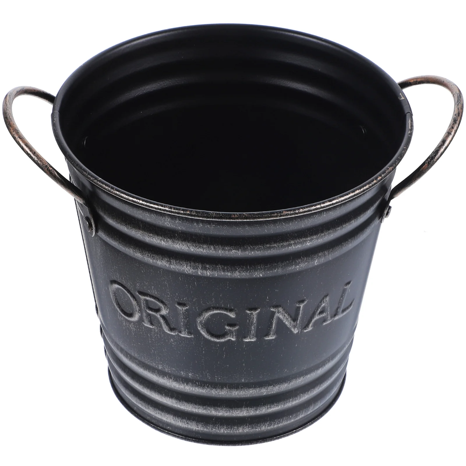 

Flower Arrangement Bucket Balcony Desktop Rustic Iron Flower Bucket Decor