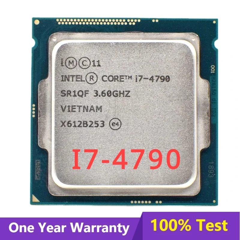 

Used Intel Core i7 4790 3.6GHz Quad Core 8M 5GT/s CPU Processor SR1QF LGA 1150