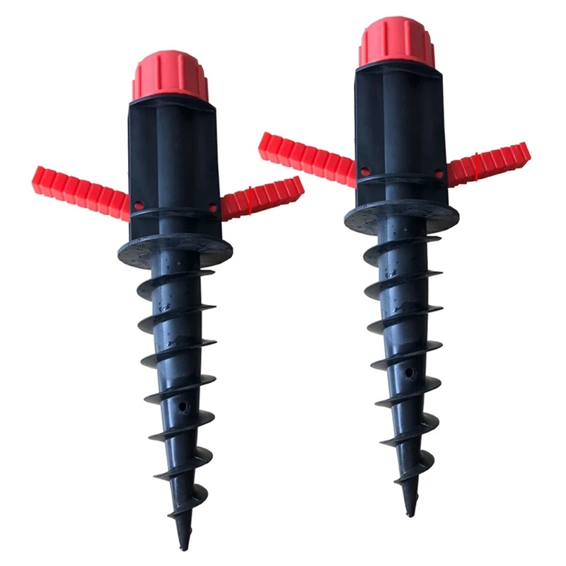 

2X Beach Umbrella Sand Anchor Outdoor Camping Grass Auger Spiral Stand Storage Holder Heavy Duty Patio Lawn Home Garden