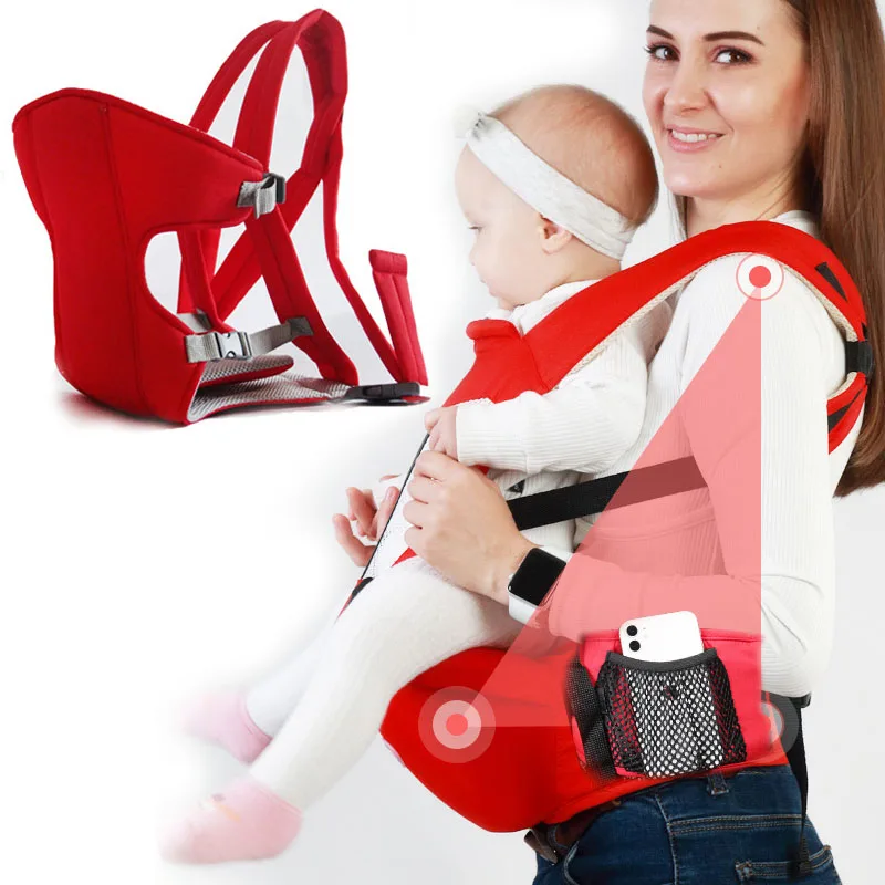 

with Stool 0-48 Month Ergonomic Baby Carrier Infant Baby Hipseat Carrier 3 In 1 Front Facing Ergonomic Kangaroo Baby Wrap Sling