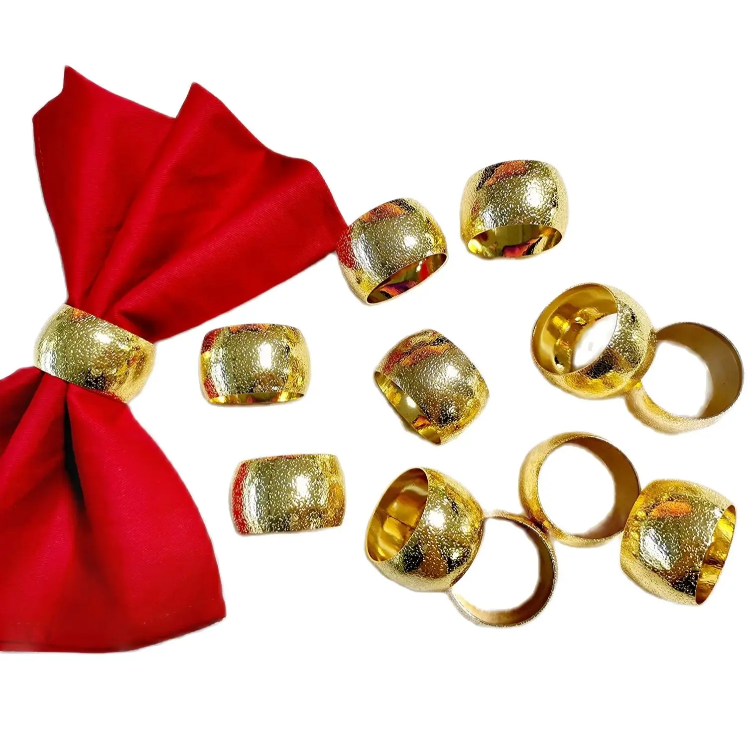 

12pcs/ot 22 Hotel Western Restaurant Napkin Rings Round Napkin Buckle Metal Towel Ring Napkin Rings for Weddings