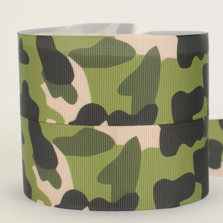

New Arrivals New Fashion Camouflage Cartoon Pattern Printed 1 - 1/2 ( 38 Mm ) Ribbon, DIY Polyester Grosgrain Ribbon