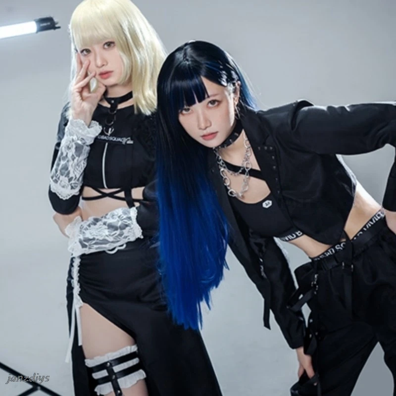 Project Sekai VBS Shinonome Akito Косплей Shiraishi An Aoyagi Toya Azusawa Kohane Костюм Полностью черный костюм