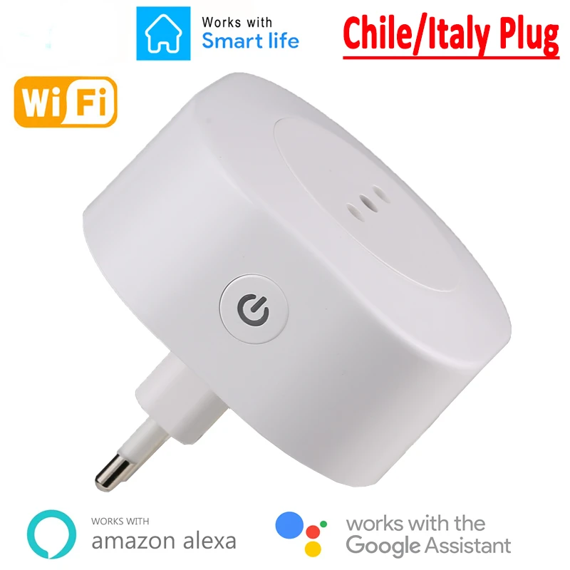 

Chile Italy Smart Wifi Power Plug Smart Wifi Wireless Socket Outlet Work with Alexa Google Home Assistant Tuya SmartLife APP