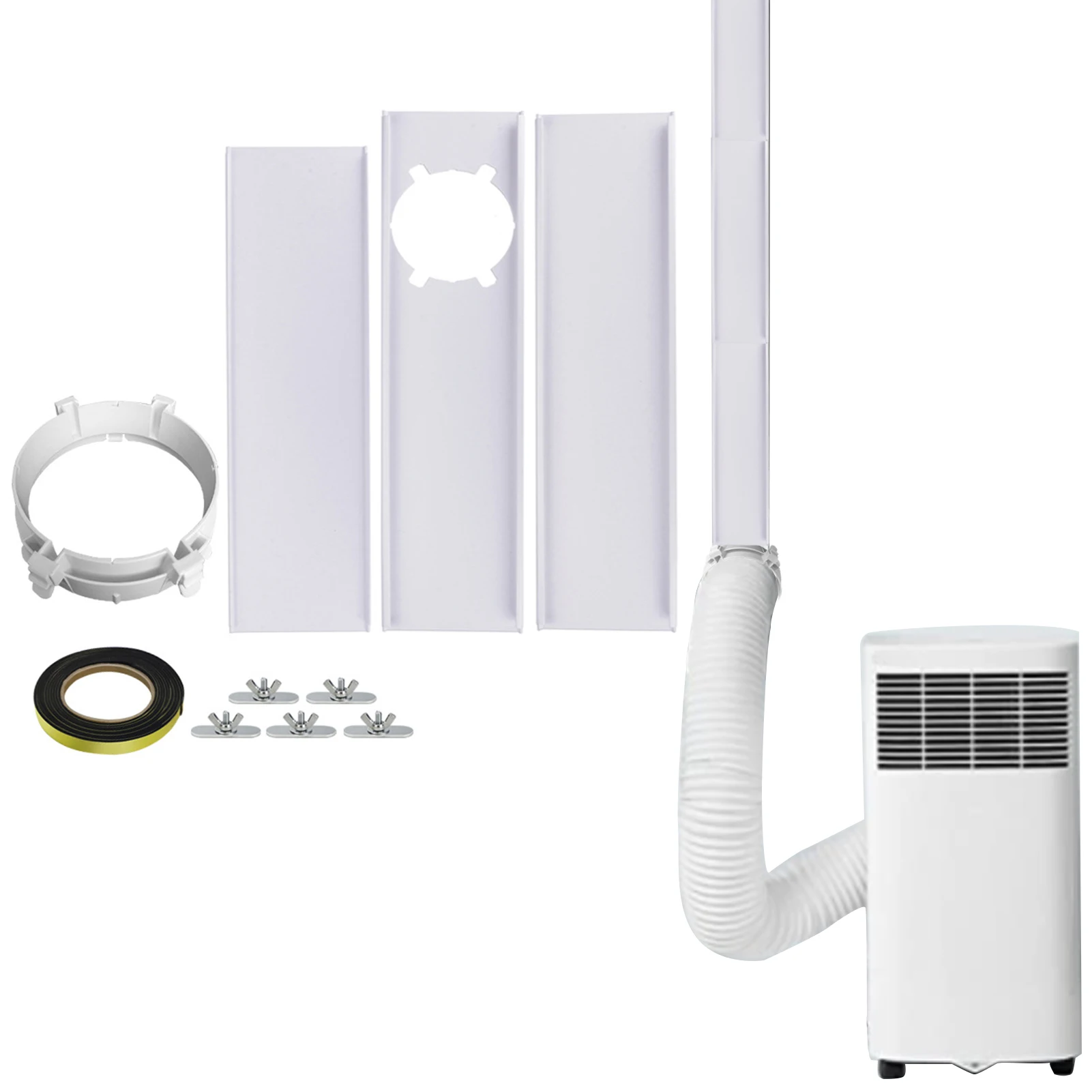 

Portable AC Window Vent Kit Adjustable Sliding AC Window Vent Kit Window Air Conditioner Installation Kit For Most Vertical And