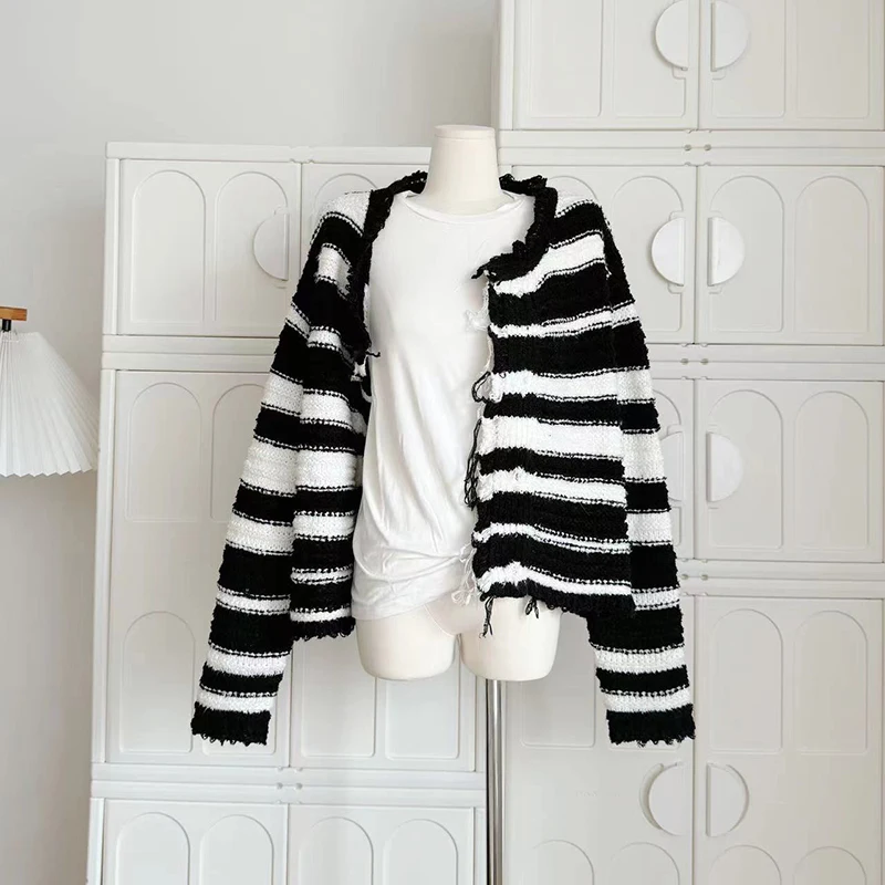 Корейский вязаный женский свитер с круглым вырезом Женское пальто короткий