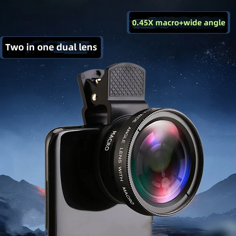 Универсальные зажимы для смартфона HD 2 в 1 микро широкоугольный зеркальный