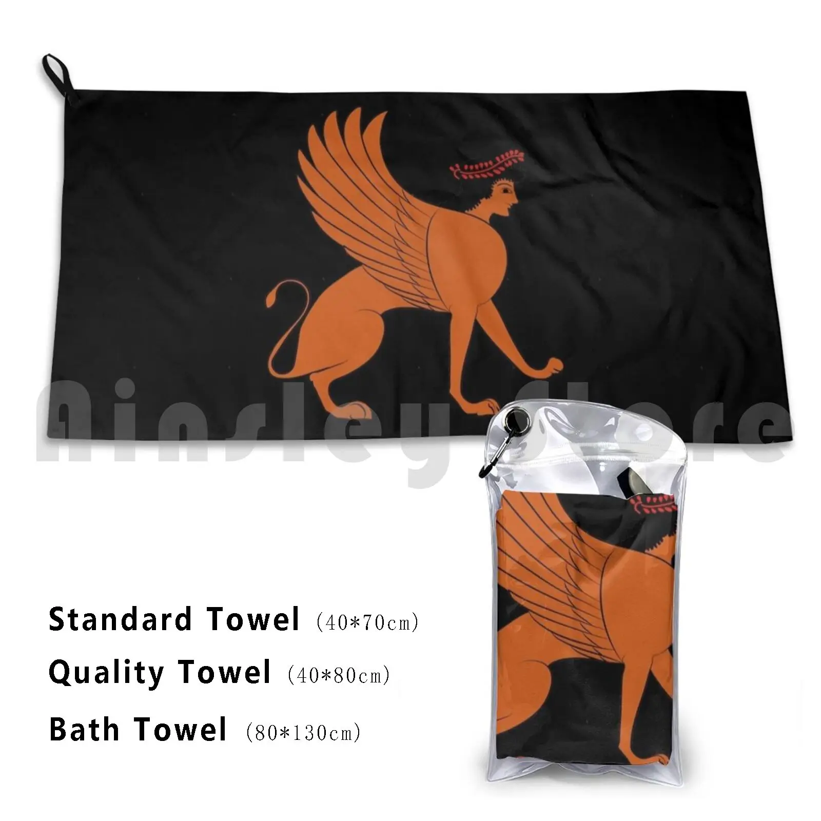 Банное полотенце #2 на заказ Сфинкс археология животные археологов история