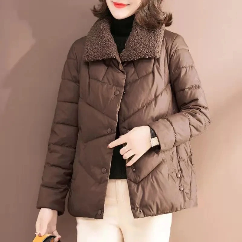 Cotton clothes 2021 new women's winter fashion fleece lamb wool cotton coat women's short coat cotton jacket women