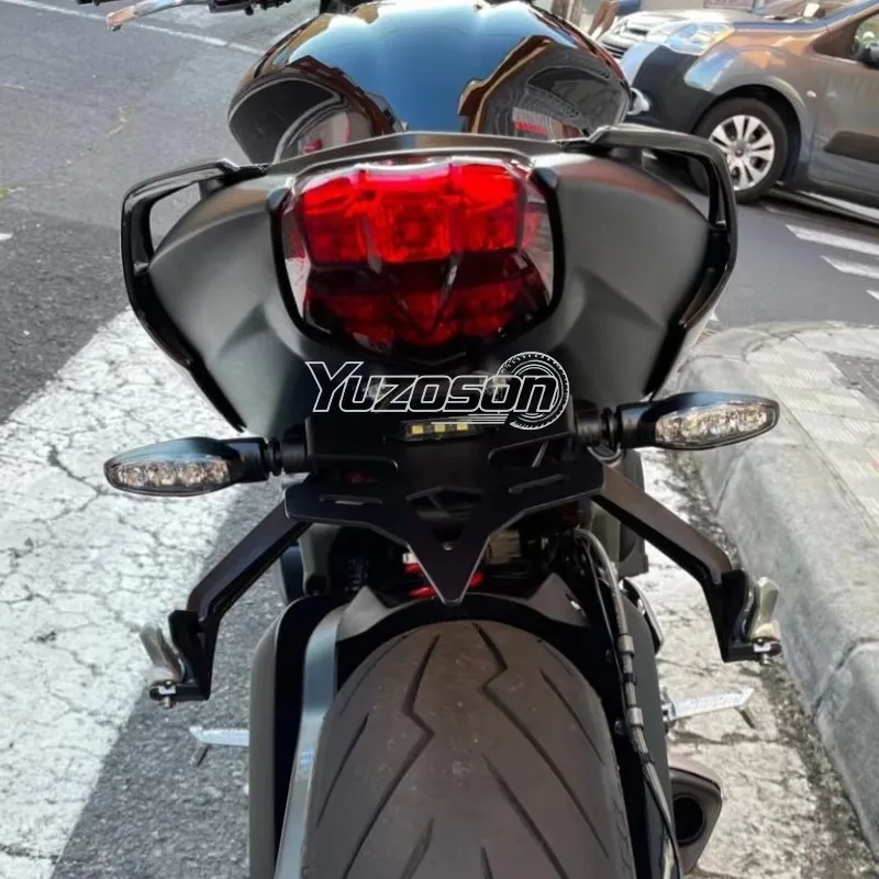 Фото Кронштейн для крепления номерного знака для Triumph Street Triple 675 R RX 2013-2016, комплект для снятия заднего крыла, держатель номерного знака, рамка №2