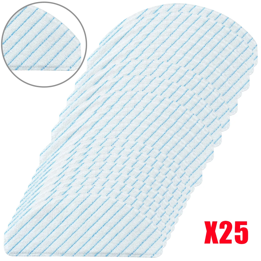 

25pcs Disposable Mop Cloths For Ecovacs ECOVACS T10/T10 Turbo Vacuum Cleaner Parts Disposable Mop Pad Mop Cloths Floor Cleaning