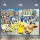 120x80 см TAKARA TOMY Pokemon вечерние виниловые фоны 1 шт. Пикачу Фон Стена Ткань Baby Shower детский день рождения вечеринка украшение